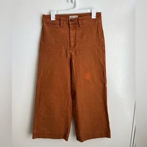 Madewell wide leg crop Jean distressed size 29